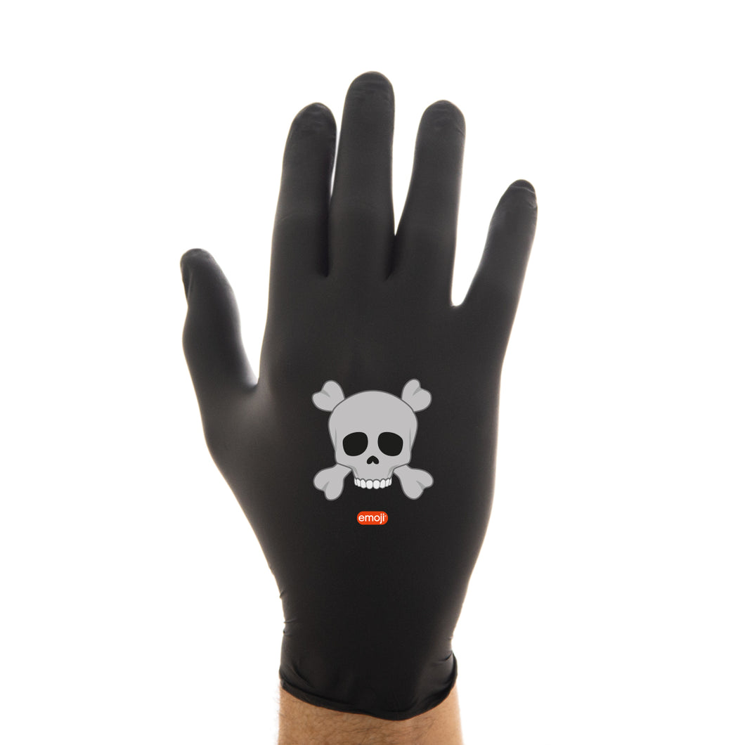Skull emoji® Black Nitrile Gloves