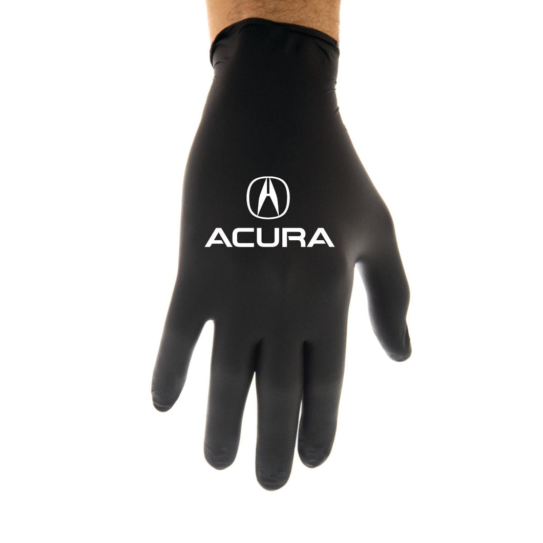 Acura Black Nitrile Gloves: 100-Glove Dispenser Box