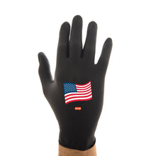 Load image into Gallery viewer, American Flag emoji® Black Nitrile Gloves
