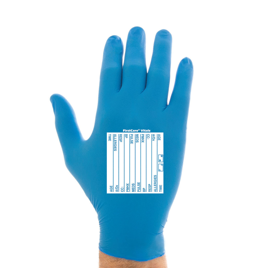 First Responder Blue Nitrile Gloves: 100-Glove Dispenser Box