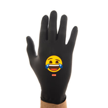 Load image into Gallery viewer, Laughing emoji® Black Nitrile Gloves
