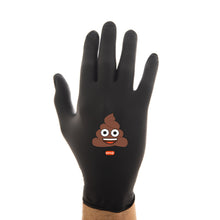 Load image into Gallery viewer, Poo emoji® Black Nitrile Gloves

