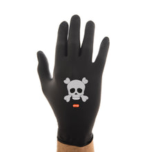 Load image into Gallery viewer, Skull emoji® Black Nitrile Gloves
